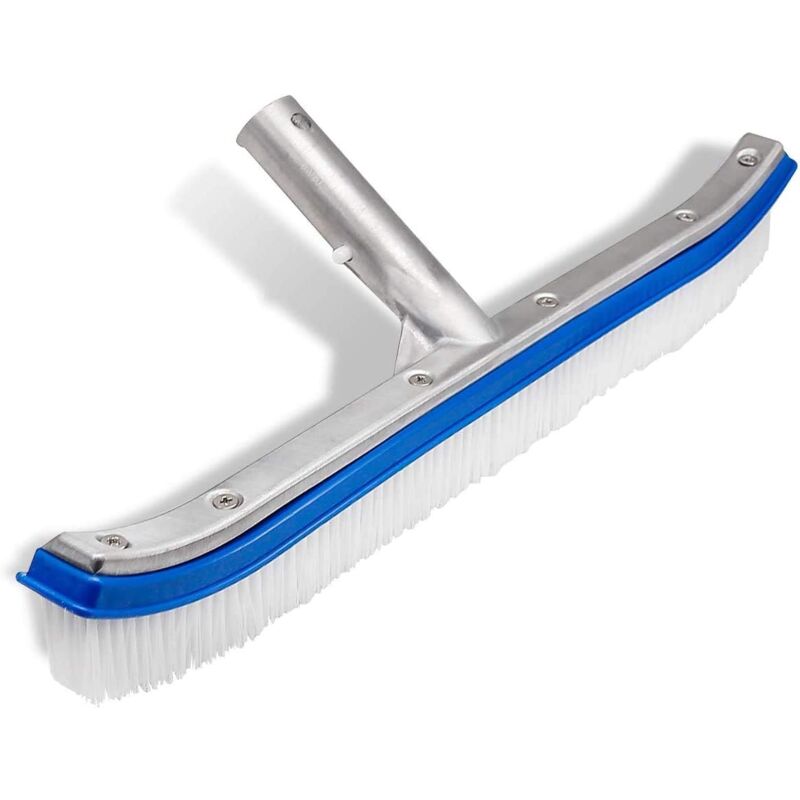Brosse de mur et de carrelage de piscine, 45,72 cm tête de brosse de nettoyage arrière en aluminium poli vinyle robuste conçue pour nettoyer les