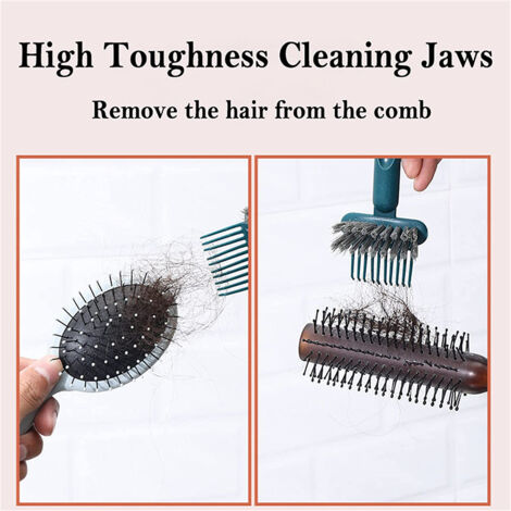 Brosse de Nettoyage 2 en 1 pour Peignes et Brosses à Cheveux - Outil de Démêlage et Nettoyage pour Salon et Maison