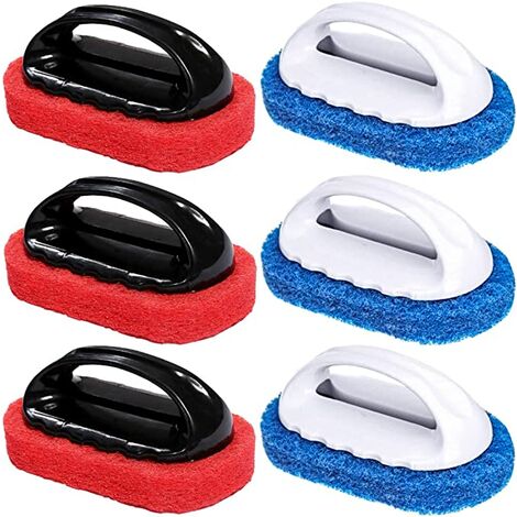 Brosse de Nettoyage 6 Pièces Brosse Nettoyage Salle de Bain Brosse à Récurer Brosse Evier Brosse Salle de Bain Brosse Vaisselle Brosse a Recurer Brosse a Nettoyage Eponge pour Cuisine
