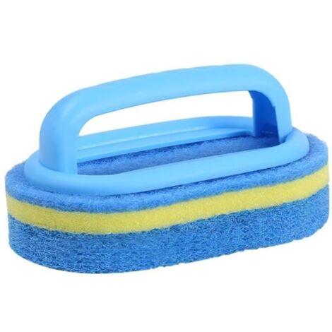 Brosse de Nettoyage à Éponge avec Manche, Brosse Ligne d’Eau Piscine pour Nettoyer Piscine Spa Baignoires Murs