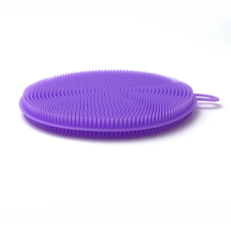 Fortuneville - Brosse de nettoyage de bol de vaisselle en silicone multifonctionnel chaud brosse à récurer en silicone pad à récurer en silicone