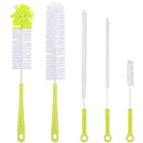 Brosse de nettoyage de bouteille longue, brosse de nettoyage de bouteille à long manche brosse à vaisselle brosse à légumes pour laver l'eau de bière à col étroit