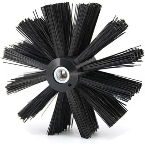 Brosse de nettoyage de cheminée, brosse flexible en poils de nylon, tête de rechange pour la cuisine, la cheminée, le tuyau de cheminée (100 mm)