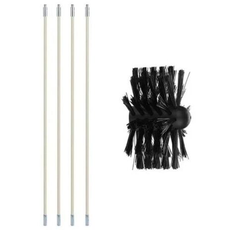 Brosse de nettoyage de cheminée, outil de balayage et Kit de tiges, nettoyage des conduits