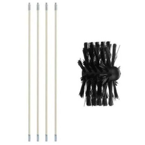 Brosse de nettoyage de cheminée, outil de balayage et Kit de tiges, nettoyage des conduits