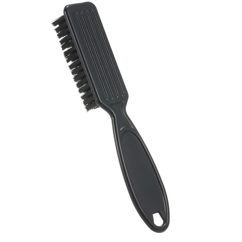 Asupermall - Brosse De Nettoyage De Cheveux Avec Manche En Plastique Barber Cou Duster Peigne D'Epilation Indesirable Coiffure Outils De Coiffure,Noir