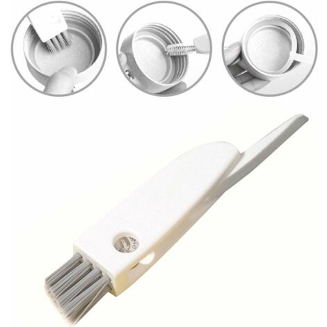 Brosse de Nettoyage de Couvercle - Brosse de détail de Bouchon de Bouteille 3 en 1, Outils de Nettoyage de Mamelon de Bouteille, enlever Le Couvercle de la Tasse