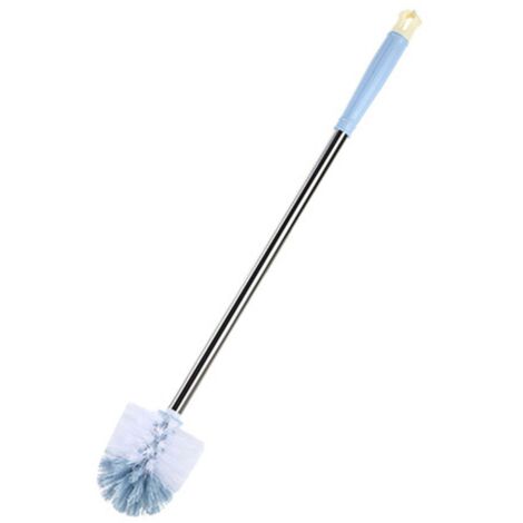 Brosse de nettoyage de toilettes en acier inoxydable à long manche, brosse hygiénique pour cuvette de toilettes, brosse de nettoyage pour salle de bain et usage domestique