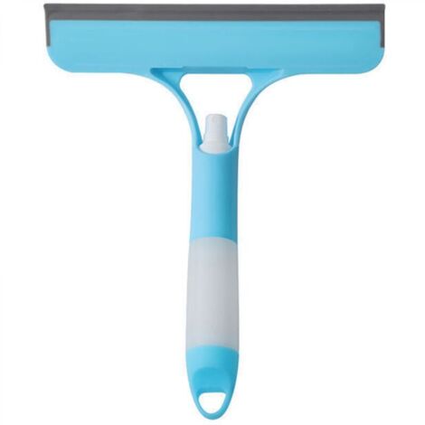 Brosse de nettoyage de vitres bleue, 21,525,7 cm, 1 pièce raclette à vitres, outil de nettoyage de miroirs, nettoyage de vitres double face.