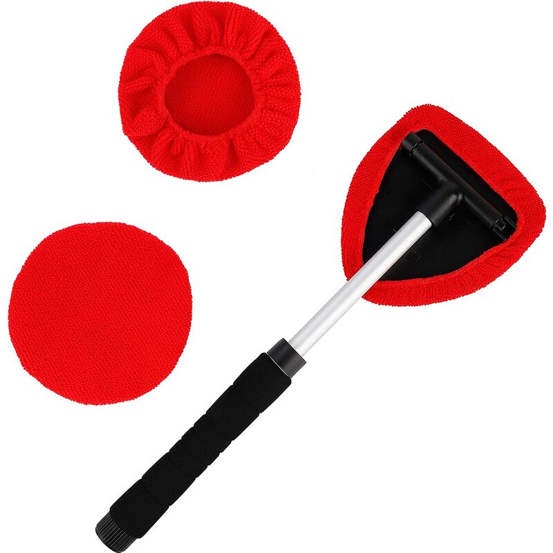 Brosse de Nettoyage de Voiture, Brosse de fenêtre Extensible de Microfibre de Brosse de Nettoyage de Pare-Brise avec mise à niveau du kit de poignée