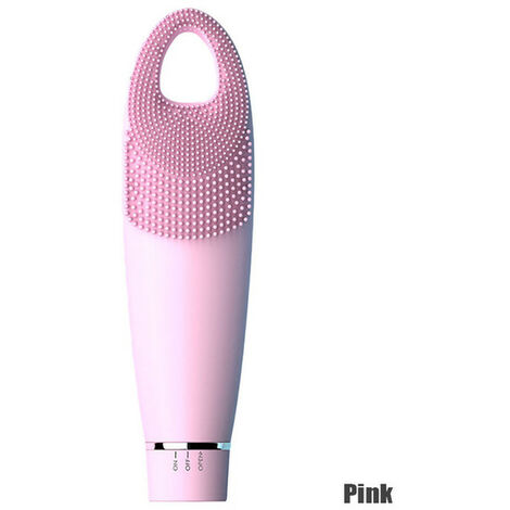 Brosse de nettoyage du visage électrique 2 en 1, Vibration Ultra sonique, en Silicone, dissolvant de points noirs,pink