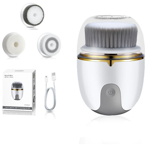 Brosse de nettoyage du visage électrique 3 en 1 en Silicone, brosse rotative pour le visage, nettoyage en profondeur des pores, soins de la peau,With Gift Box