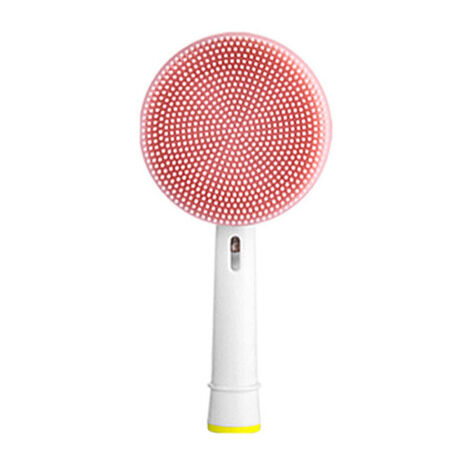 Brosse de nettoyage du visage électrique en Silicone, tête remplaable, brosse de nettoyage du visage, artefact Facial, Massage, nettoyage, outil de soins de la peau,Pink