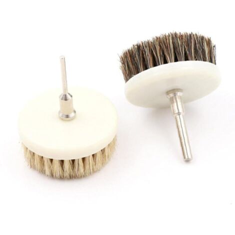 Brosse de nettoyage électrique 60 mm pour cuir, meubles, bois, intérieur de voiture, couleur aléatoire