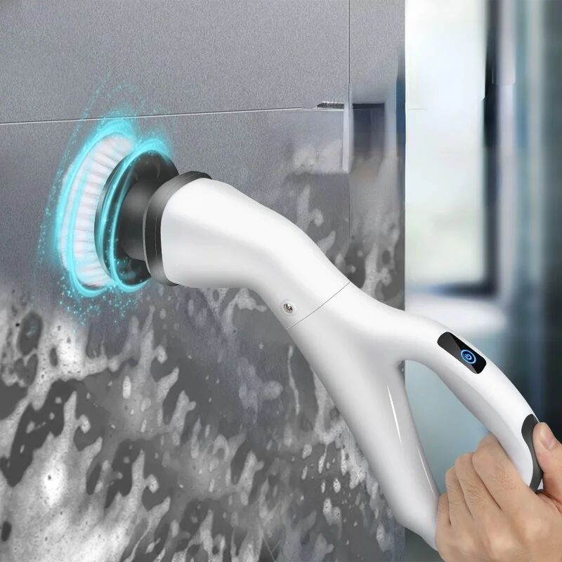 Odipie - Brosse de nettoyage électrique à la maison épurateur de rotation électrique Rechargeable avec têtes détachables brosse de nettoyage cuisine