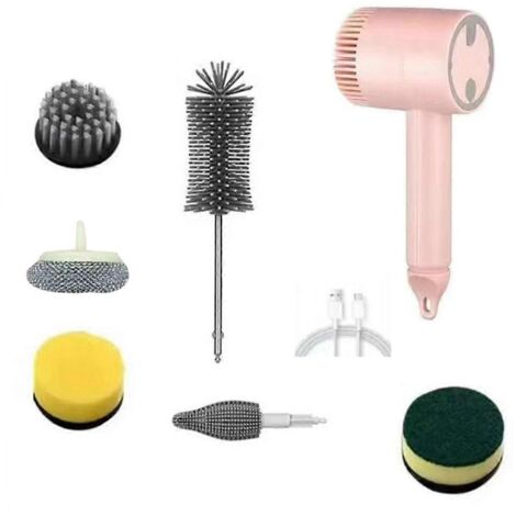 Brosse de nettoyage électrique sans fil portative, épurateur électrique CAs illustrés