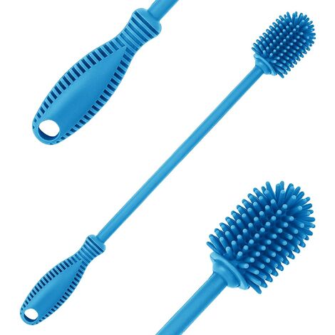 Brosse de Nettoyage en Silicone avec biberon à Long Manche, 31 cm sans BPA, pour biberon, Flacon à Vide, Gourde, Vase, verrerie, Parfait pour Les Petits Cols (Qté1)