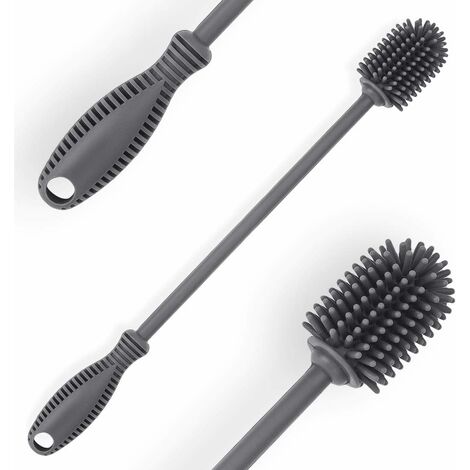 Brosse de Nettoyage en Silicone avec biberon à Long Manche, 31 cm sans BPA, pour biberon, Flacon à Vide, Gourde, Vase, verrerie, Parfait pour Les Petits Cols (Qté1)gris,Versailles