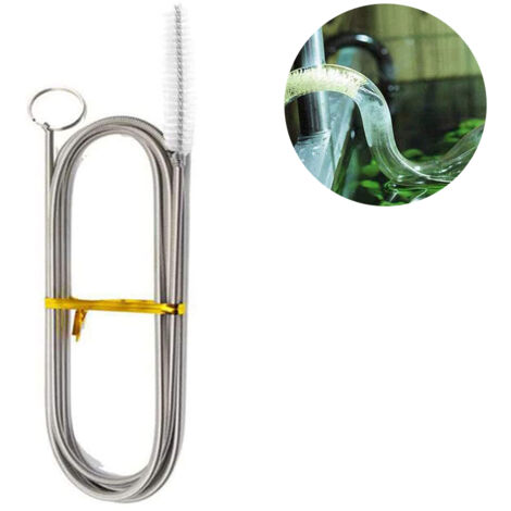 Brosse de nettoyage flexible pour réfrigérateur de 1,55 m, outil de nettoyage pour canalisations de cuisine en acier inoxydable, outil de débouchage pour tuyaux d'évacuation d'eau