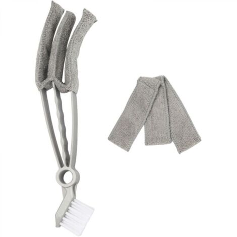 Brosse de nettoyage grise pour stores vénitiens, 2753,5 cm, 1 pièce, amovible et lavable pour les grilles d'aération.