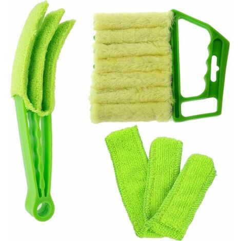 Brosse de Nettoyage kit pour Stores vénitiens，Accessoire de Nettoyage Manuel pour Stores,Nettoyeur de Volets,Nettoyeur de climatiseur de fenêtre，Poussière Brosse Amovible Outil （C）