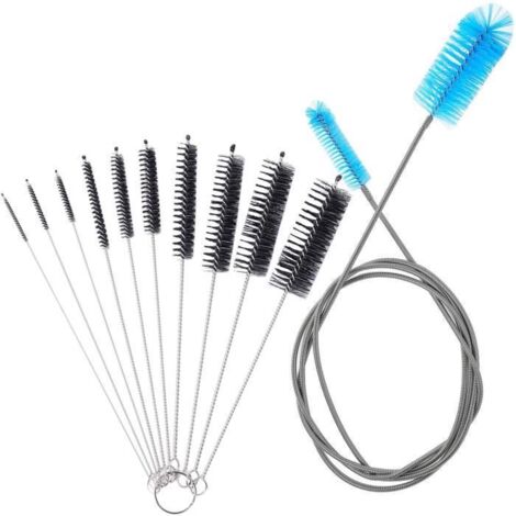 Brosse de nettoyage - Non spécifié - 11pcs - Acier inoxydable et nylon - Flexible - 155CM