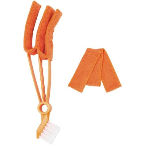 Brosse de nettoyage orange pour stores vénitiens, 2753,5 cm, 1 pièce, amovible et lavable pour les grilles d'aération.