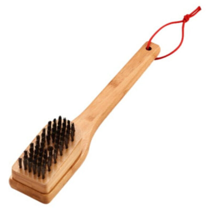 Brosse BBQ Weber 6275 – Poignée Bambou, Poils Inoxydables - vue 3