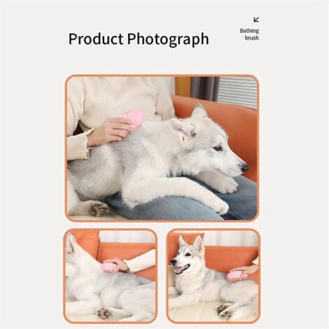 Brosse de nettoyage pour animaux, massage et peignage en un clic pour enlever les poils, B--