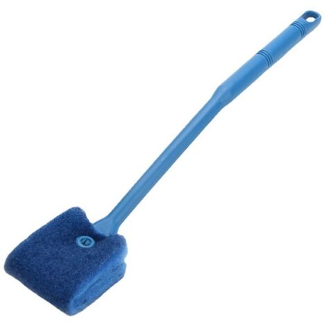 Brosse de Nettoyage pour Aquarium - 1 Brosse Bleue + 5 Recharges de Coton - Outil pour Tortue et Aquarium