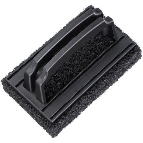 Brosse de nettoyage pour barbecue Nettoyant pour barbecue sans poils avec tampon à récurer robuste Brosse de nettoyage pour barbecue Nettoyant pour barbecue pour charbon de bois à gaz Outils de gril en porcelaine