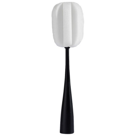 Brosse de nettoyage pour biberons à long manche, brosse de nettoyage en éponge, adaptée aux biberons, tasses à café, verres (noir)