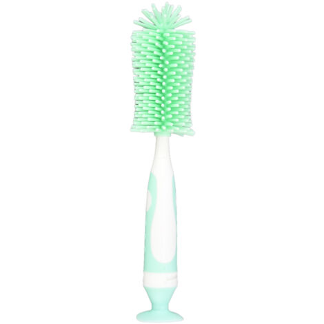 Brosse de Nettoyage pour Biberons en Silicone Souple - Vert