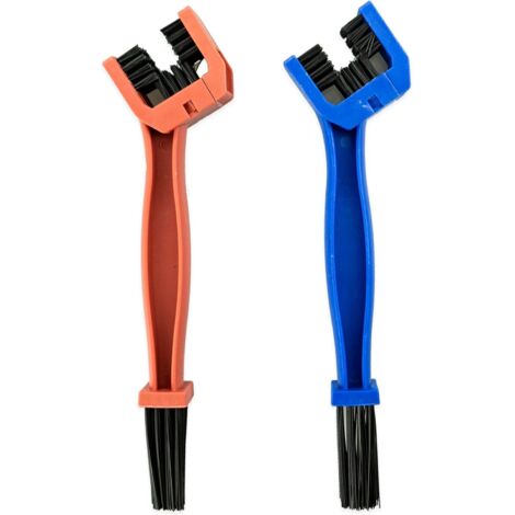 Brosse de nettoyage pour chaîne de vélo, outil de nettoyage pour freins de vélo, bleu et rouge, 2 pièces