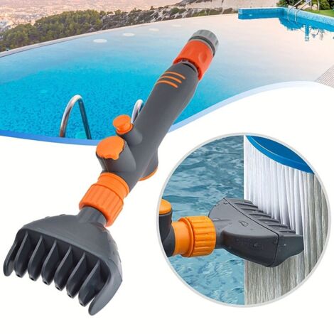 Brosse de nettoyage pour filtre d'aspirateur de piscine et de spa