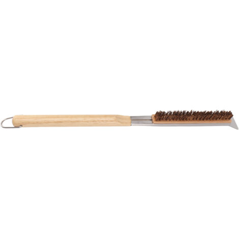 Brosse de Nettoyage pour Four à Pizza, Poignée en Bois Détachable avec Grattoir, Fibre de Coco pour Pierre à Pizza, Accessoire de Four à Pizza Extérieur