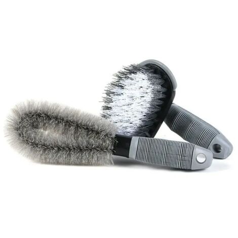 Brosse de Nettoyage pour Jantes et Pneus de Voiture, Camion, Moto et Vélo - Outil de Lavage pour Roues et Moyeux