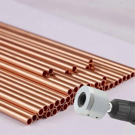 Brosse de nettoyage pour perceuse électrique, brosse de nettoyage pour tuyaux en cuivre et en métal argentée