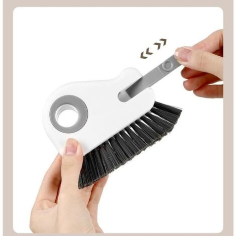 Brosse de nettoyage pour rails, fenêtres et portes - Polyvalent et pratique - Plastique et métal