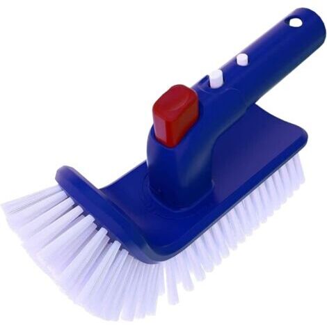Brosse de nettoyage pour recoins, brosse d'angle pour piscine, rotation réglable avec poignée rotative, poils incurvés, brosse de nettoyage pour piscine, sols et cuisine