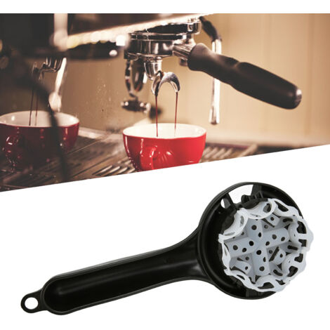 Brosse de nettoyage pour tête de percolation 57‑59mm - Brosse silicone pour machine à café et moulin - Noir