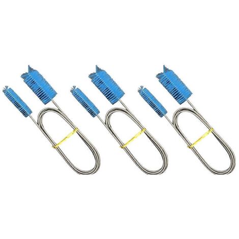Brosse de nettoyage pour tuyaux d'aquarium, brosse de nettoyage bleue ---