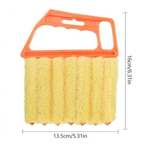 Brosse de nettoyage pour volets roulants – Lot de 2 pièces, 7 lames flexibles, idéale pour fenêtres, stores et climatiseurs