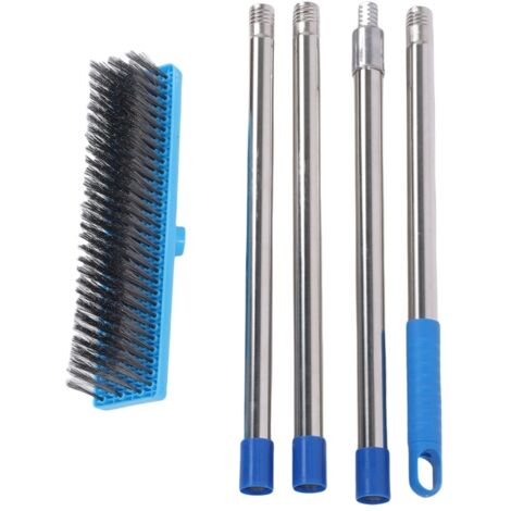 Brosse de nettoyage rigide 20 cm, manche télescopique 160 cm (63 pouces)