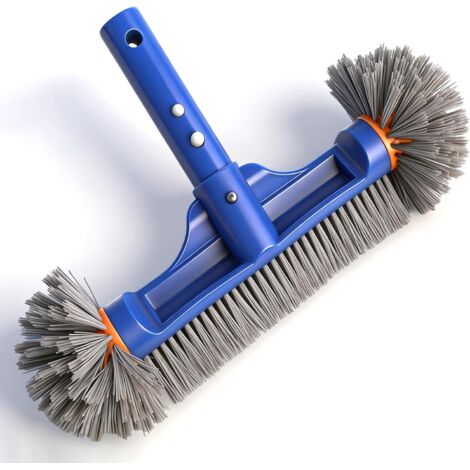 Brosse de nettoyage ronde 13″ pour piscine en film plastique - Pour nettoyer les murs, coins, le carrelage et sols