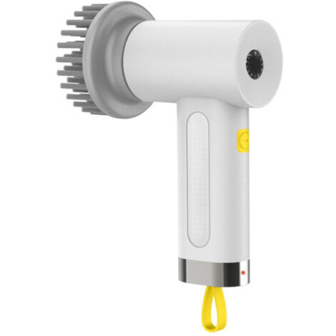 Brosse de Nettoyage sans File - livrée avec 3 têtes de brosse remplaçables - convient pour les salles de bains, les cuisines, les baignoires et les fenêtres.