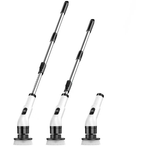 Brosse de Nettoyage sans File，Brosse de Nettoyage Électrique Rotative，livré avec 9 têtes de brosse remplaçables-convient pour les salles de bains, les cuisines, les baignoires, les fenêtres et les sol