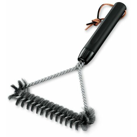 Brosse de nettoyage Weber - en forme de T, 30 cm, poils acier inoxydable