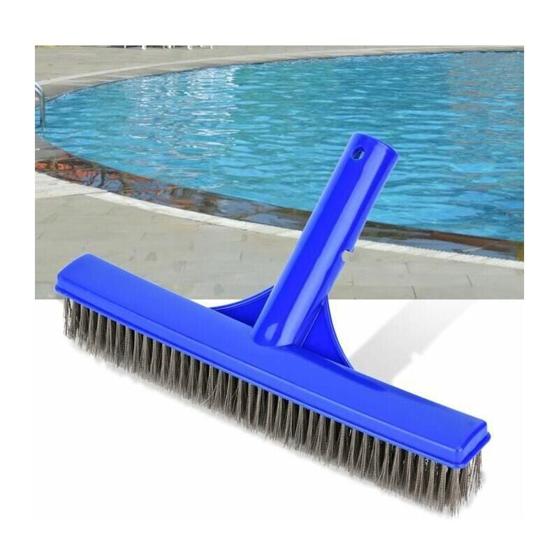 Brosse de piscine Brosse de mur de piscine 1Pc avec poils de fil d'acier pour équipement de nettoyage d'étang de spa
