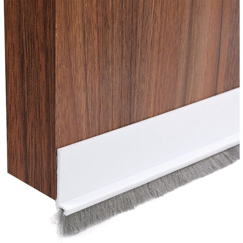 Lablanc - Brosse de porte autocollante découpable pour portes, 100 cm de long (blanc, 50 mm)